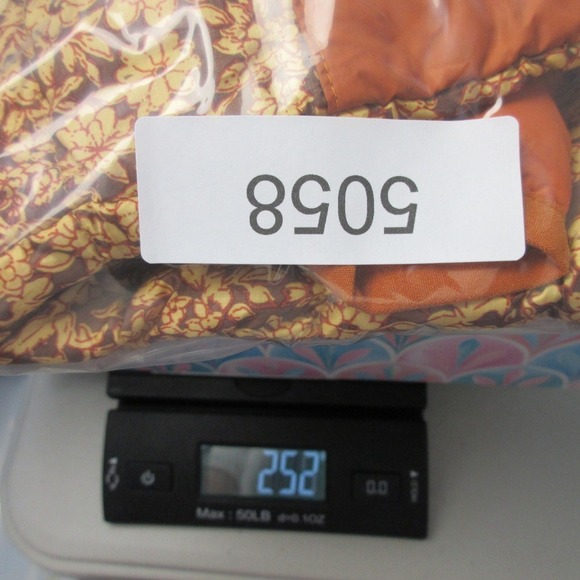 Burton Down Vest Puffer Women S Orange Floral Lightweight Zip Up Outdoor 252 - Picture 11 of 12